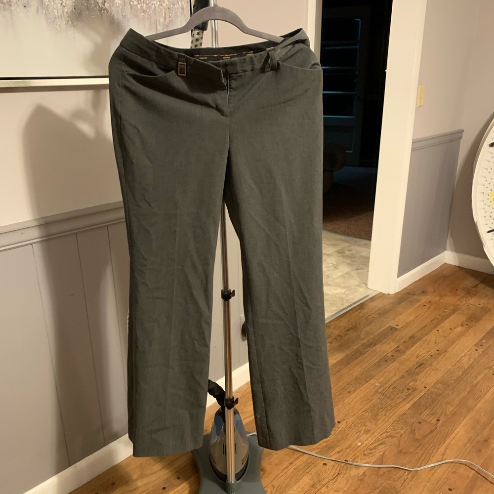 Gray editor express dress pants- flared bottom